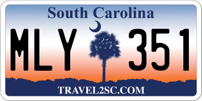 SC license plate MLY351