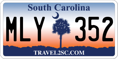 SC license plate MLY352