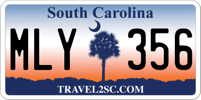 SC license plate MLY356