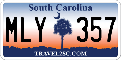 SC license plate MLY357