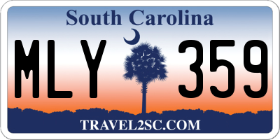 SC license plate MLY359
