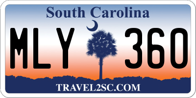 SC license plate MLY360
