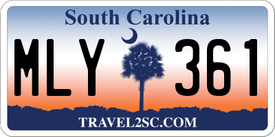 SC license plate MLY361