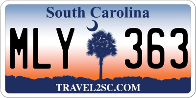 SC license plate MLY363