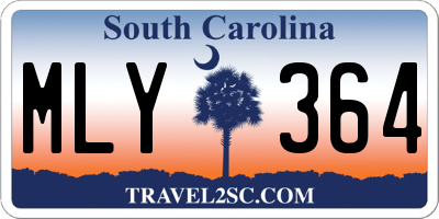 SC license plate MLY364