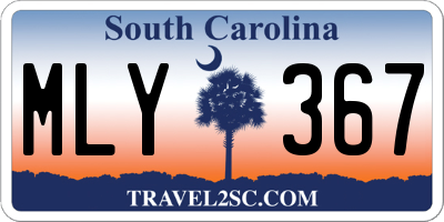 SC license plate MLY367