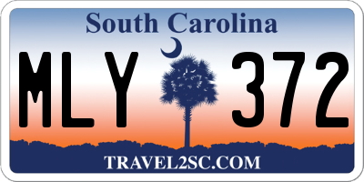 SC license plate MLY372
