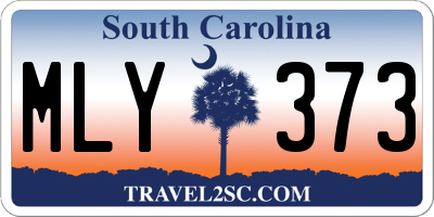 SC license plate MLY373