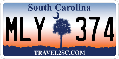 SC license plate MLY374