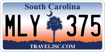 SC license plate MLY375