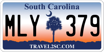 SC license plate MLY379