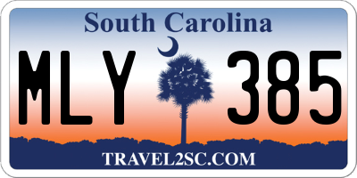 SC license plate MLY385