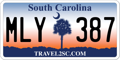 SC license plate MLY387
