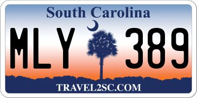 SC license plate MLY389