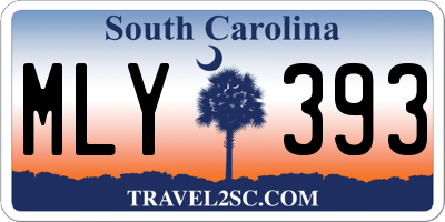 SC license plate MLY393
