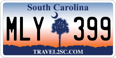 SC license plate MLY399