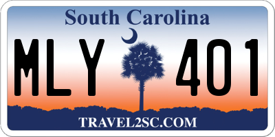 SC license plate MLY401
