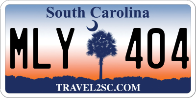 SC license plate MLY404