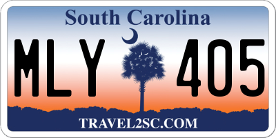 SC license plate MLY405