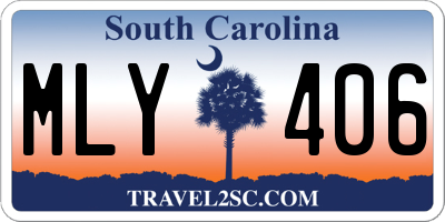 SC license plate MLY406