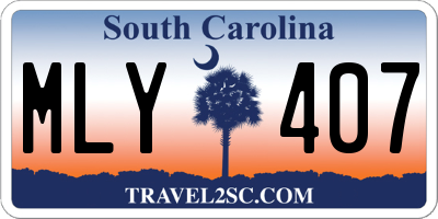 SC license plate MLY407