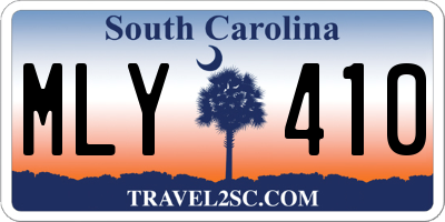 SC license plate MLY410