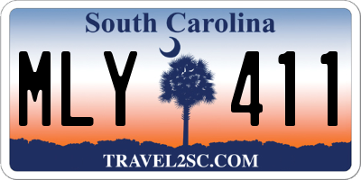 SC license plate MLY411