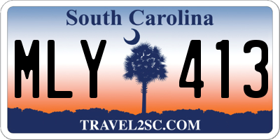 SC license plate MLY413