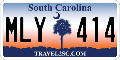 SC license plate MLY414