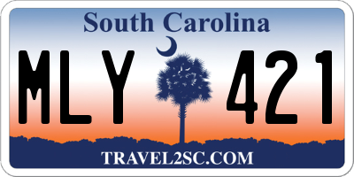 SC license plate MLY421