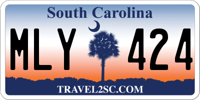 SC license plate MLY424