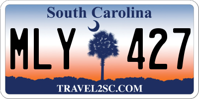 SC license plate MLY427