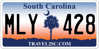 SC license plate MLY428
