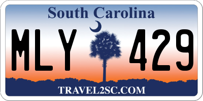 SC license plate MLY429