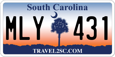 SC license plate MLY431