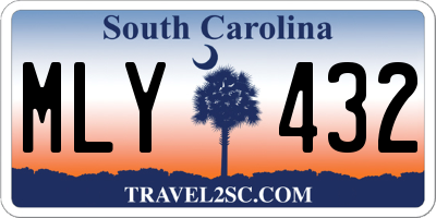 SC license plate MLY432
