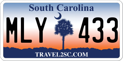 SC license plate MLY433