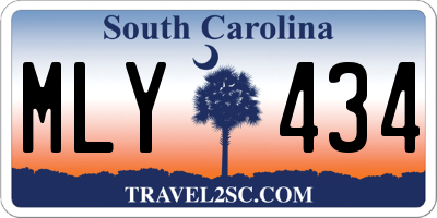 SC license plate MLY434