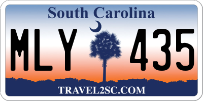 SC license plate MLY435