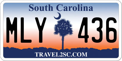 SC license plate MLY436