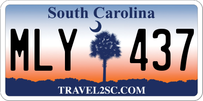 SC license plate MLY437