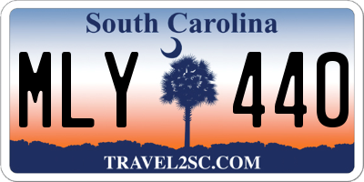 SC license plate MLY440