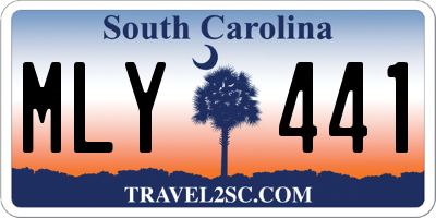 SC license plate MLY441
