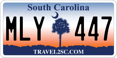 SC license plate MLY447