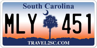 SC license plate MLY451