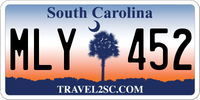 SC license plate MLY452