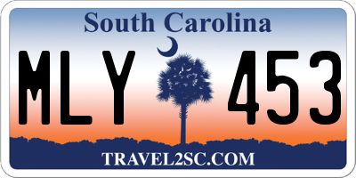 SC license plate MLY453