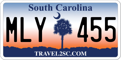 SC license plate MLY455