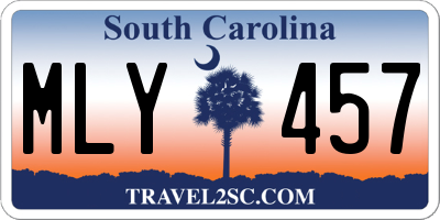SC license plate MLY457