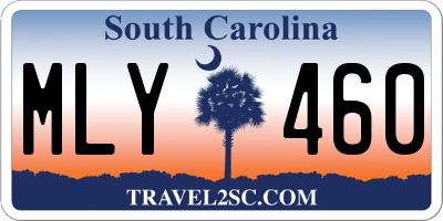 SC license plate MLY460